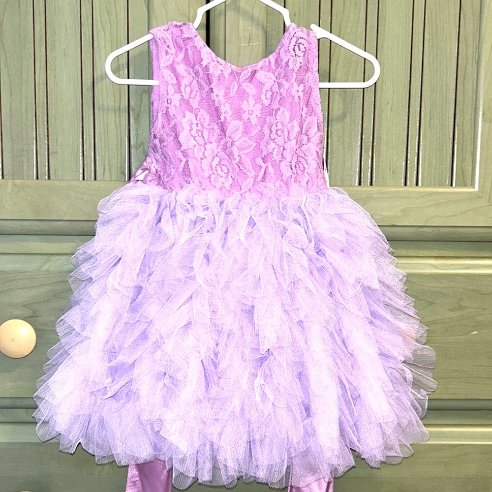 Lilac Purple Tulle Tutu Toddler Girl Dress
